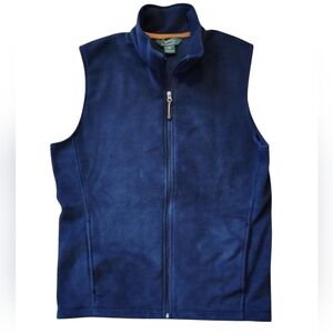 Woolrich Deep Indigo Blue Medium Full Zip Fleece Vest